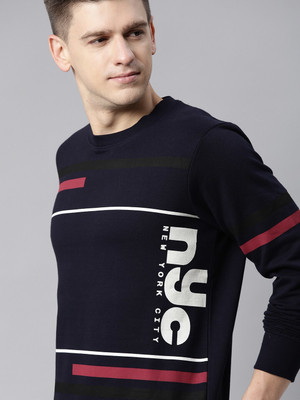 HERE&NOW Full Sleeve Striped Men Sweatshirt