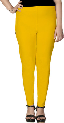 WELL MADE Regular Fit Women Yellow Trousers