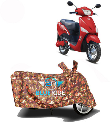 BLORIDE Two Wheeler Cover for Hero Electric(Electric Optima, Red)