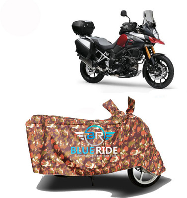 BLOERIDE Two Wheeler Cover for Suzuki(V Strom 1000, Red)