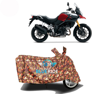 BLOERIDE Two Wheeler Cover for Suzuki(V Strom 1000, Red)
