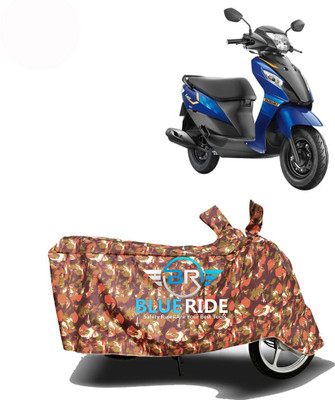 BLOERIDE Two Wheeler Cover for Suzuki(Let's, Red)