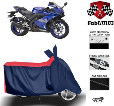 FabAuto Waterproof Two Wheeler Cover for Yamaha(R15 V3, Blue)