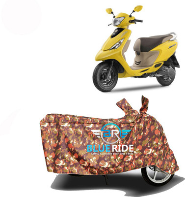 BLOERIDE Two Wheeler Cover for TVS(Scooty Zest 110, Red)