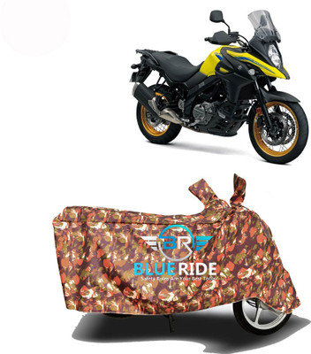 BLOERIDE Two Wheeler Cover for Suzuki(V-Strom 650 XT, Red)