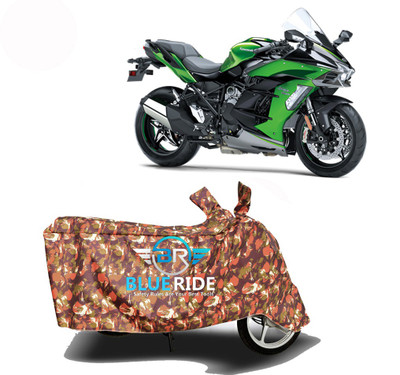 BLOERIDE Two Wheeler Cover for Kawasaki(Ninja H2R, Red)