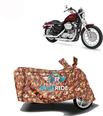 BLORIDE Two Wheeler Cover for Harley Davidson(XL 883, Red)