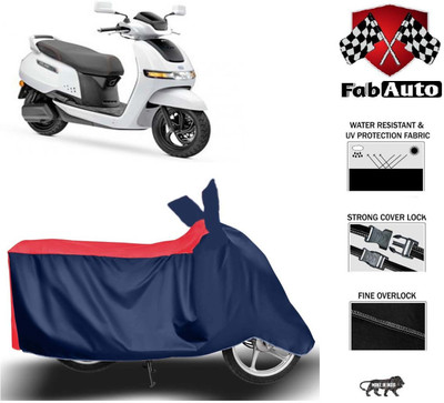FabAuto Waterproof Two Wheeler Cover for TVS(iQube, Blue)