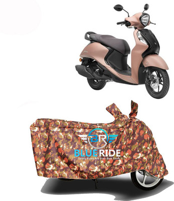BLOERIDE Two Wheeler Cover for Yamaha(Fascino, Red)