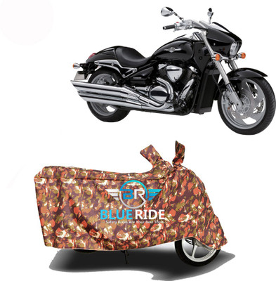 BLOERIDE Two Wheeler Cover for Suzuki(Intruder M800, Red)