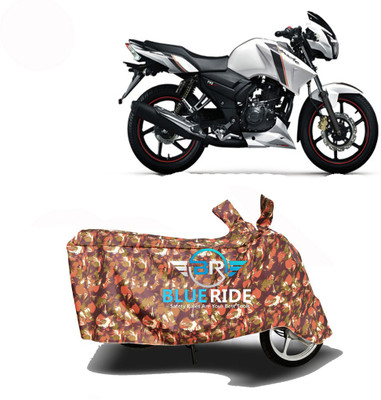 BLOERIDE Two Wheeler Cover for TVS(Apache 150, Red)