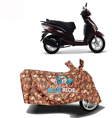 BLOERIDE Two Wheeler Cover for TVS(Wego, Red)