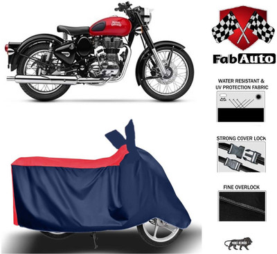 FabAuto Waterproof Two Wheeler Cover for Royal Enfield(Classic 350, Blue)