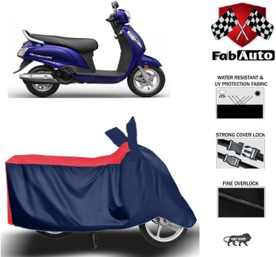 FabAuto Waterproof Two Wheeler Cover for Suzuki(Access 125, Blue)