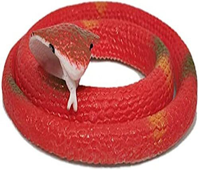 ExaltedCollection Rubber Snake,Realistic Snake Toy (Red) snake Gag Toy(Red)