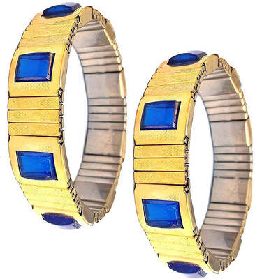 Eva Vigour Brass Diamond Brass Bracelet Set(Pack of 2)