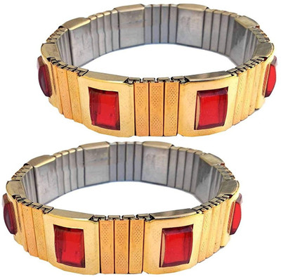 Eva Vigour Brass Diamond Brass Bracelet Set(Pack of 2)