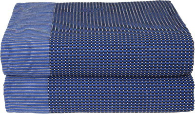 Tharunsha Elite Checkered Single AC Blanket for  Mild Winter(Cotton, Dark Blue)
