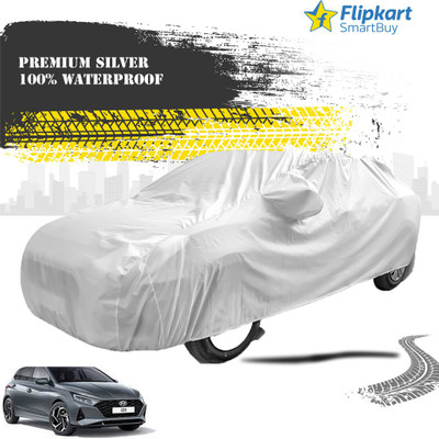 Flipkart SmartBuy Car Cover For Hyundai i20 (With Mirror Pockets)(Silver)