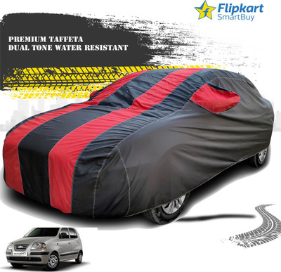 Flipkart SmartBuy Car Cover For Hyundai Santro Xing (With Mirror Pockets)(Red, Black)