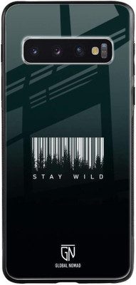 GLOBAL NOMAD Back Cover for Samsung Galaxy S10(Black, Green, Grip Case, Silicon, Pack of: 1)