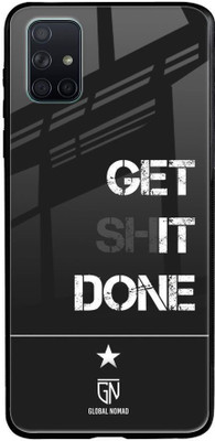 GLOBAL NOMAD Back Cover for Samsung Galaxy A51(Black, White, Grip Case, Silicon, Pack of: 1)