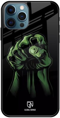 GLOBAL NOMAD Back Cover for Apple iPhone 12 Pro Max(Black, Green, Grip Case, Silicon, Pack of: 1)