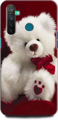 KEYCENT Back Cover for Realme Narzo 10, RMX2040 CUTE TEDDY, TEDDY BEAR, LOVE, HEART, RED