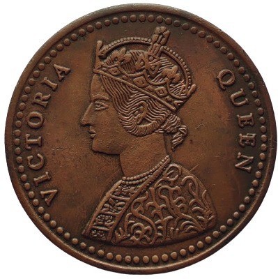 COINS WORLD 1818 UK ONE ANNA QUEEN VICTORIA BIG SIZE 50 GRAMS COPPER TOKEN Ancient Coin Collection(1 Coins)