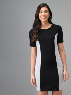 FUNDAY FASHION Women A-line Black, Grey Dress