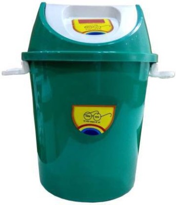 AVAIKSA 360 Degree Rotate Swing Lid Garbage Waste & Dry Dustbin for Home, Office, Factory, Shopping Mall, Residecy With Garbage Bag ( 29*39 Inch/10Pcs - 25Ltr - Green ) Plastic Dustbin(Green)