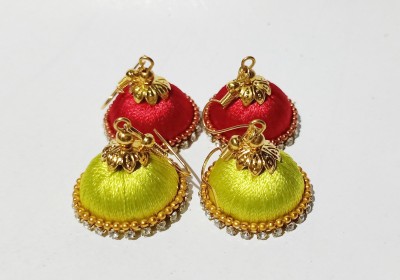 SRISTICRAFTS Silk thread jhumki earring Silk Dori Jhumki Earring