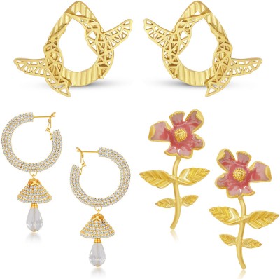 Sukkhi Marvellous Gold Plated Earring Combo for Women Alloy Drops & Danglers