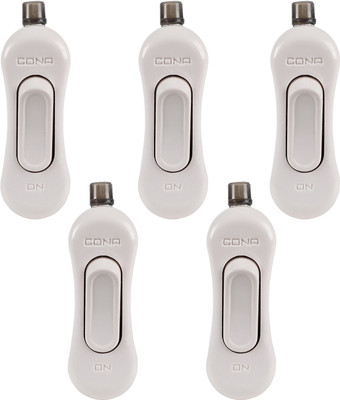 CONA 1451 Gold Hanging Bed Switch 6A/240V|Electric Switches|One Way Hanging Switch for Home, Office, Shop,etc 6 A One Way Electrical Switch(Pack of 1 Number of Switches - 5)