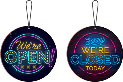 Blue Finch We're Open, Sorry We're Closed Today Emergency Sign(Reflective Sign)