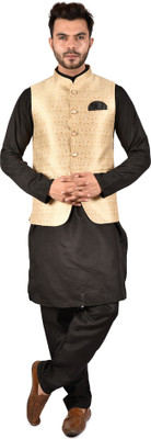 PRINTCULTR Men Kurta Pyjama Ethnic Jacket Set