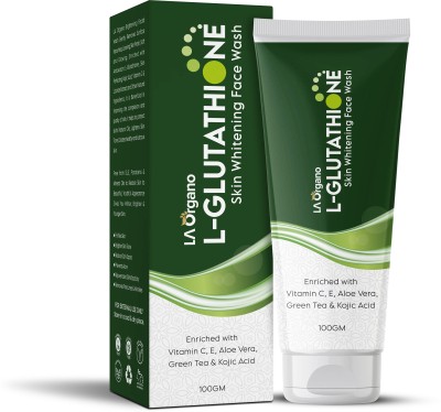 LA Organo L-Glutathione Skin Whitening & Brightening  enriched with Kojic Acid & Green Tea Face Wash(100 g)