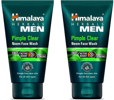 HIMALAYA Men Pimple Clear Neem  100 ml Pack Of 2 Face Wash(200 ml)