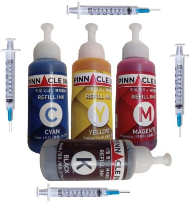 PINNACLE Inks Dye Refill Ink For Use In Canon 47 Black & 57 TriColor Ink Cartridges Black, Cyan, Magenta & Yellow Tri-Color Ink Bottle
