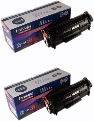 Formujet 12A Toner Cartridge Compatible for HP Laserjet printers like HP 1010, 1010w, 1012, 1015, 1018, 1020, 1022, 1022n, 1022nw, M1005 MFP 1319f MFP 3015, 3020, 3030, 3050, 3050z, 3052, 3055 etc (Pack of 2 ) Black Ink Toner
