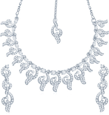 Sukkhi Alloy Rhodium White Jewellery Set(Pack of 1)