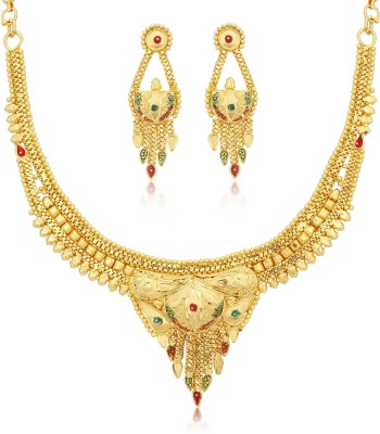 Sukkhi Alloy Gold-plated Gold Jewellery Set(Pack of 1)