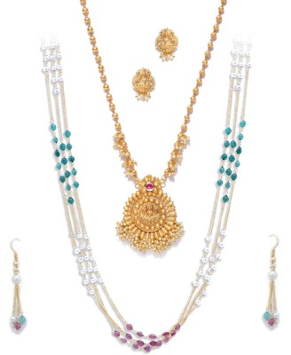 Sukkhi Alloy Gold-plated Gold Jewellery Set(Pack of 1)