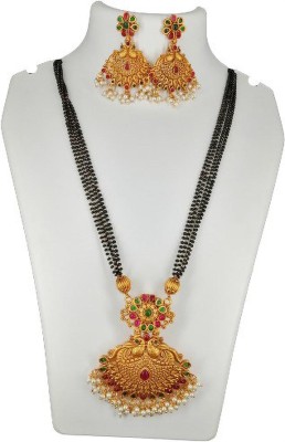 Aadesh Creation Alloy Gold-plated Multicolor Jewellery Set(Pack of 1)