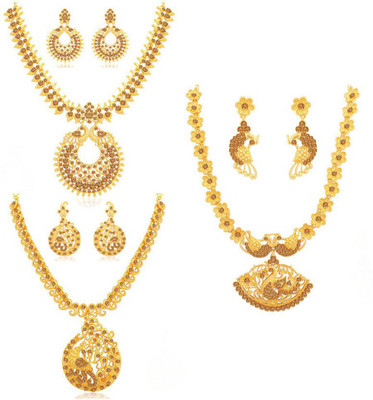 Sukkhi Alloy Gold-plated Brown Jewellery Set(Pack of 1)