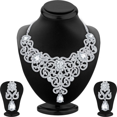 Sukkhi Alloy Rhodium White Jewellery Set(Pack of 1)