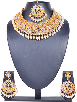 KAHAR CREATION Alloy Gold-plated Multicolor Jewellery Set(Pack of 1)