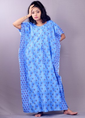 CLYMAA Floral Print Pure Cotton Women Kaftan