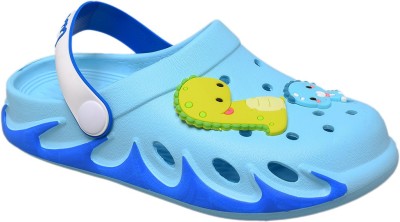 Yellow Bee Boys Sling Back Clogs(Blue , 7-7.5 Years)