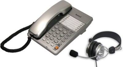 Sonics SS-2373-HS SNOW GREY Corded Landline Phone(SNOW GREY)